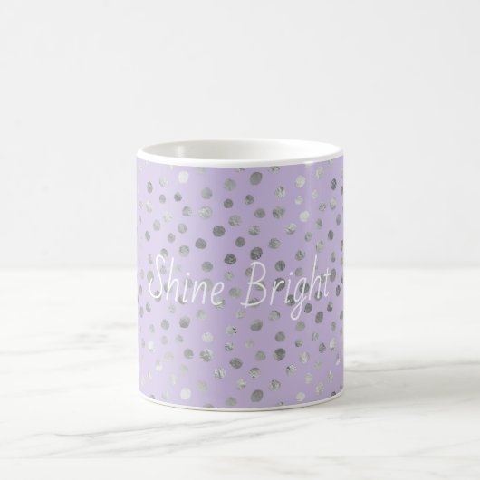 Lavendelbrise Silberpunkte Kaffeetasse (Mittel)