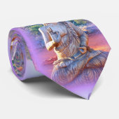 Lavendelbuddha-Krawatte Krawatte (Gerollt)