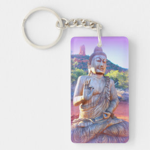 Lavendelbuddha-Meditation Schlüsselanhänger