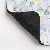 Lavendelcreme-Blüten Mousepad (Ecke)