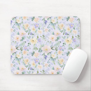 Lavendelcreme-Blüten Mousepad