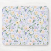 Lavendelcreme-Blüten Mousepad (Vorne)