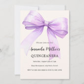 Lavendelcreme elegant Quinceanera Einladung (Vorderseite)