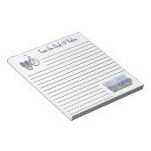 Lavendelfahrrad und Garten 5,5" x 6" Notepad Notizblock (angewinkelt)
