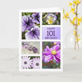 Lavendelfarbblumen101. Geburtstagskarte Karte (Gelbe Blume)