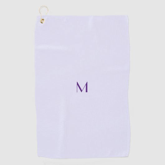Lavendelfarbe - Monogramm hinzufügen Golfhandtuch (Vorderseite)