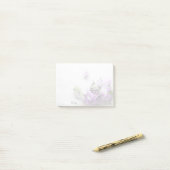 Lavendelfarbene Blume auf alter Musik Post-it Klebezettel (Auf Schreibtisch)