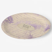 Lavendelfarbenhochzeit Pappteller (Schrägansicht)