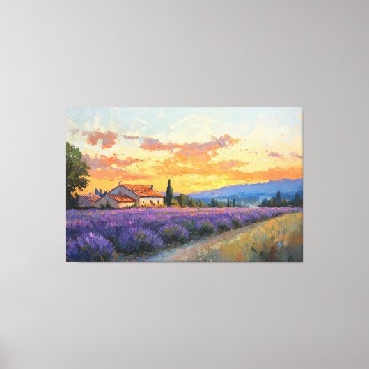 Lavendelfarm in der Provence Leinwanddruck (Vorderseite)