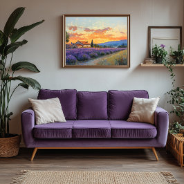 Lavendelfarm in der Provence Leinwanddruck