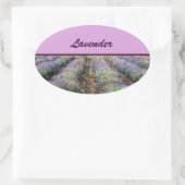 Lavendelfarm Ovaler Aufkleber (Tasche)
