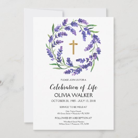 Lavendelfeier Einladung (Vorderseite)