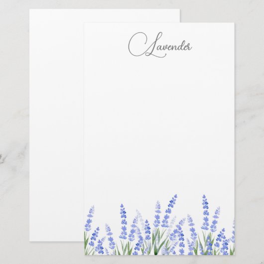 Lavendelfeld 2 briefpapier (Vorne/Hinten)