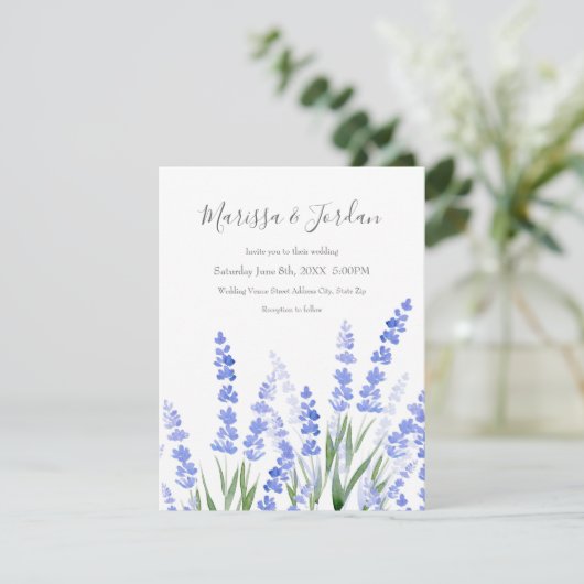 Lavendelfeld 2 einladung (Stehend Vorderseite)