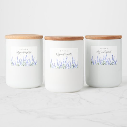 Lavendelfeld 2 lebensmitteletikett (Flaschen)