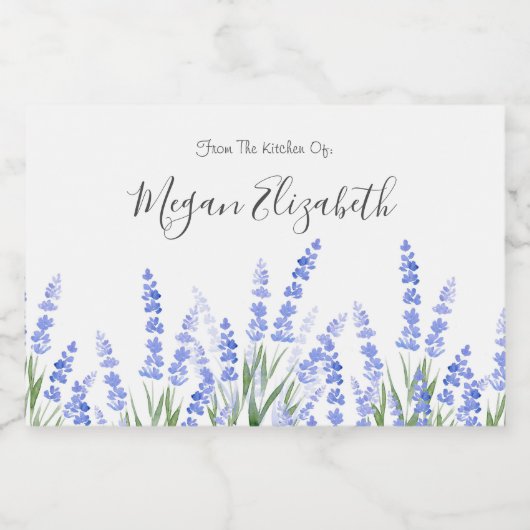 Lavendelfeld 2 lebensmitteletikett (Einzelnes Label)