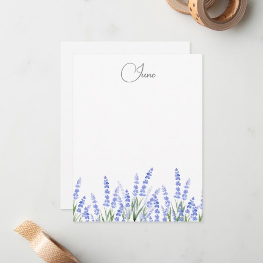 Lavendelfeld 2 mitteilungskarte (Vorderseite/Rückseite Beispiel)