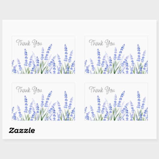 Lavendelfeld 2 rechteckiger aufkleber (Blatt)