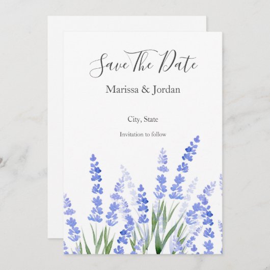 Lavendelfeld 2 save the date (Vorne/Hinten)