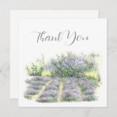 Lavendelfeld Dankeskarte (Vorne/Hinten)