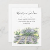 Lavendelfeld Einladung (Vorne/Hinten)