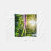 Lavendelfeld Fleecedecke (Vorderseite (Horizontal))