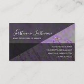 Lavendelfeld Hummelgraue Dreiecke Visitenkarte (Rückseite)