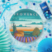Lavendelfeld Provence Frankreich Pappteller (Party)