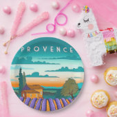 Lavendelfeld Provence Frankreich Pappteller (Party)