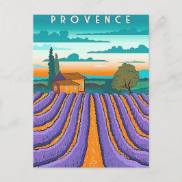 Lavendelfeld Provence Frankreich Postkarte