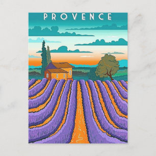 Lavendelfeld Provence Frankreich Postkarte