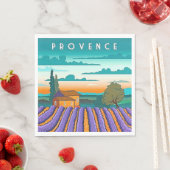 Lavendelfeld Provence Frankreich Serviette (Beispiel)