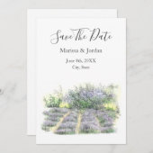 Lavendelfeld Save The Date (Vorne/Hinten)