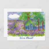 Lavendelfelder, die wir umgezogen haben postkarte (Vorne/Hinten)