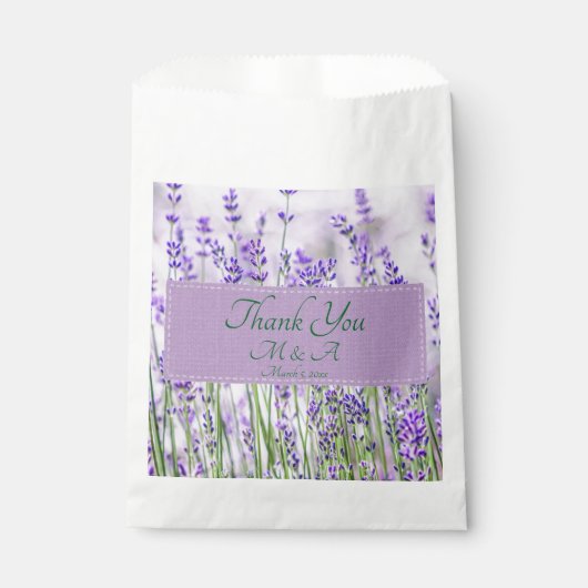 Lavendelfelder Gastgeschenk Hochzeit Geschenktütchen (Vorderseite)