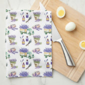 Lavendelfelder Geschirrtuch (Viertel Falte)