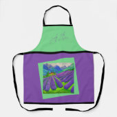 Lavendelfelder in den Bergen - Kunst, Schürze (Vorderseite)