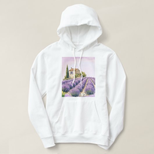 Lavendelfelder in der Provence Hoodie (Design vorne)
