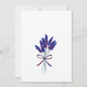 Lavendelfelder Mediterrane Villa Brautparty Einladung (Rückseite)