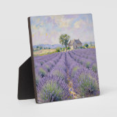 Lavendelfelder Provence Cottage Impressionist Fotoplatte (Vorderseite)