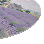 Lavendelfelder Provence Cottage Impressionist Schneidebrett (Ecke)