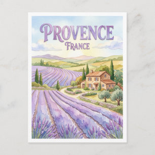 Lavendelfelder Provence Valensole Frankreich Postkarte