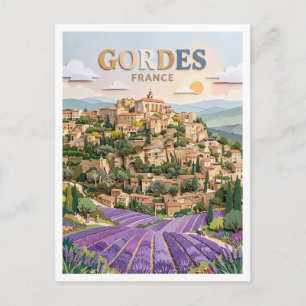 Lavendelfelder von Gordes Frankreich Postkarte