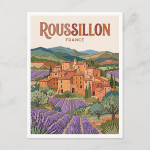 Lavendelfelder von Roussillon Frankreich Postkarte