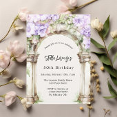 Lavendelfloralen Beige Geburtstag Einladung