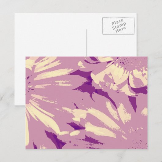 Lavendelgänseblümchen Postkarte (Vorne/Hinten)