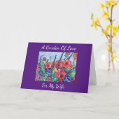 Lavendelgarten Liebe Geburtstag für meine Ehefrau Karte (Gelbe Blume)