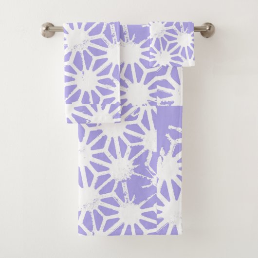 Lavendelgeometrie Badhandtuch Set (Insitu)
