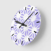 Lavendelgeometrie Runde Wanduhr (Winkel)