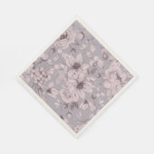 Lavendelgraue Floral-Aquarell Serviette (Ecke)